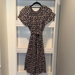 Elegant Print Midi Dress
